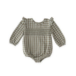 Pehr-Flannel Long Sleeve Smoked One Piece-Sage/Light Sage-1