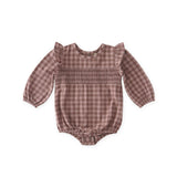 Pehr-Flannel Long Sleeve Smoked One Piece-Thistle/Light Thistle-1