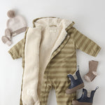 Pehr-Sherpa Lined Storm Splash Suit-Moss Stripe-3