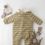 Pehr-Sherpa Lined Storm Splash Suit-Moss Stripe-4