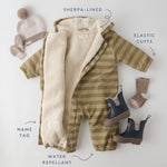 Pehr-Sherpa Lined Storm Splash Suit-Moss Stripe-9