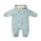 Sherpa Lined Storm Suit - High Seas - Blue- Front