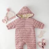 Pehr-Sherpa Lined Storm Splash Suit with Ruffles-Thistle Stripe-2