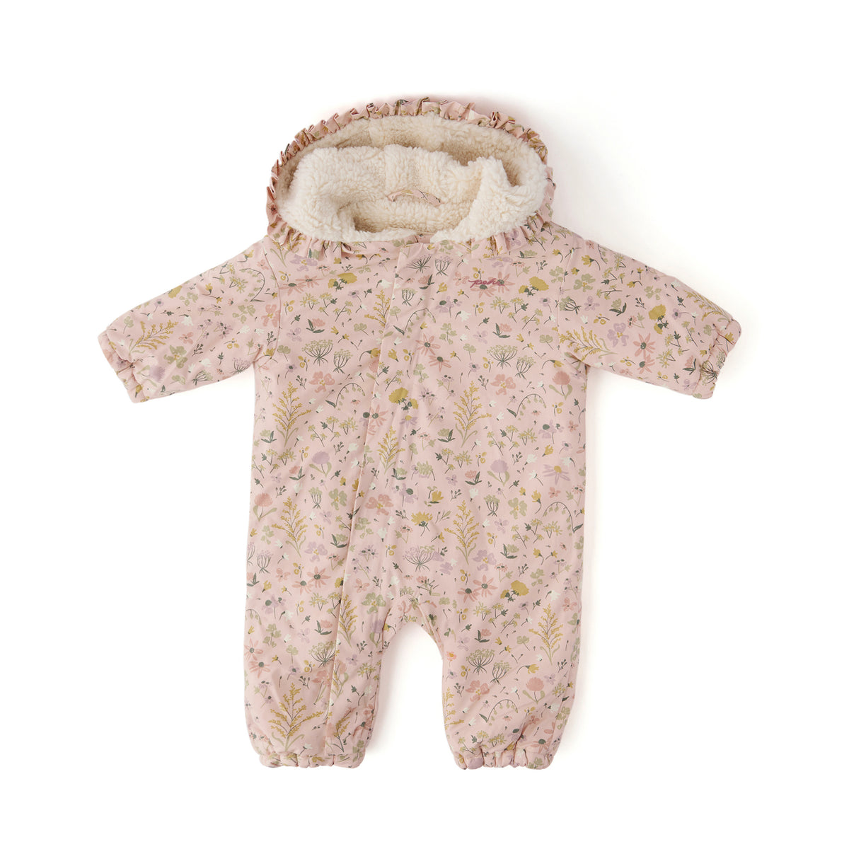 Sherpa Lined Storm Suit with Ruffles - Wildflower- Front