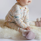 Petit Ski Raglan One-Piece - Apres- Up Close Baby- Colorful Ski Print