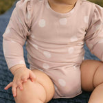 Essentials Puff Sleeve One Piece- Pretty in Polka - On Model- Front