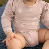 Essentials Puff Sleeve One Piece- Pretty in Polka - On Model- Front