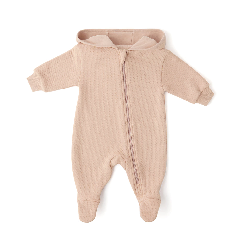 Cloud Baby Suit - Blush- Front
