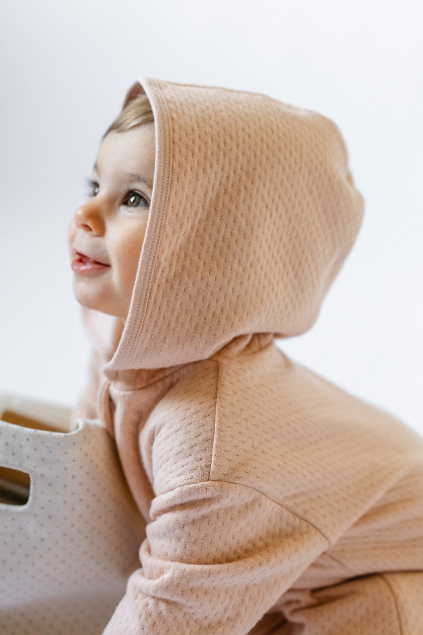Cloud Baby Suit - Blush- Baby - Hood On
