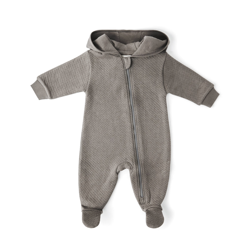 Cloud Baby Suit - Charcoal- Front