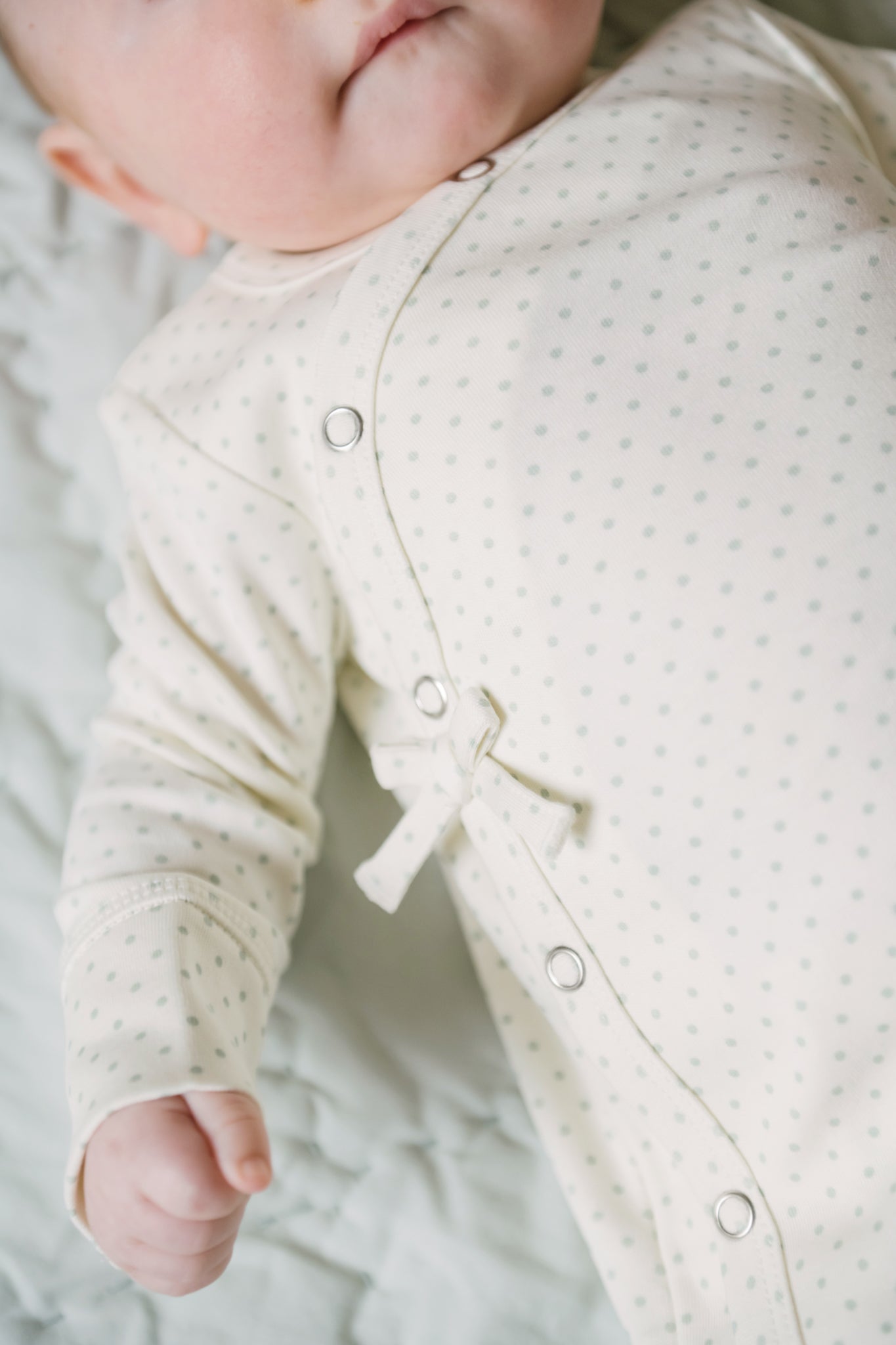 Kimono Romper - Pin Dot Sea