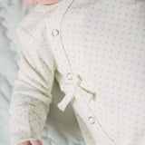 Kimono Romper - Pin Dot Sea