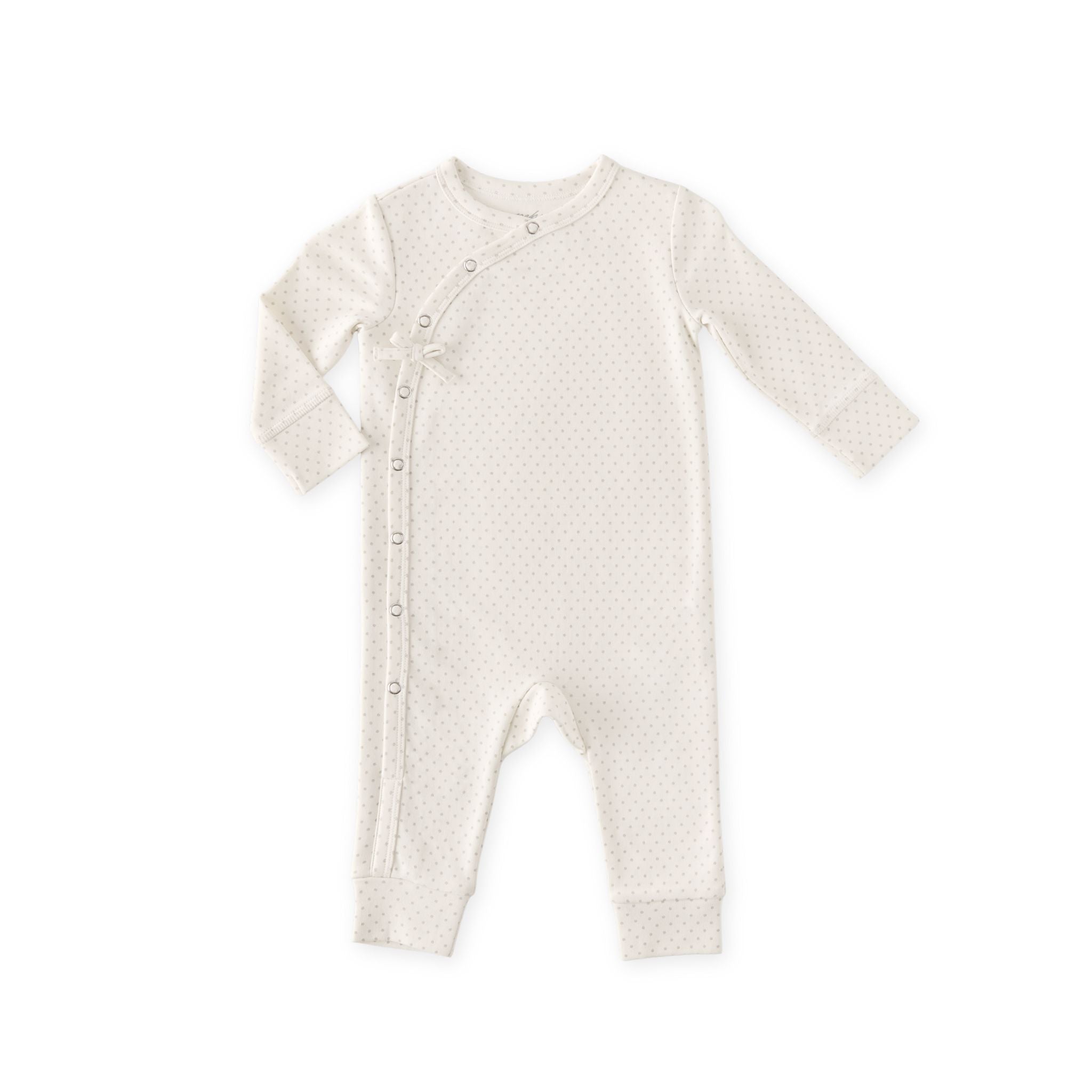 Kimono Romper - Pin Dot Pebble