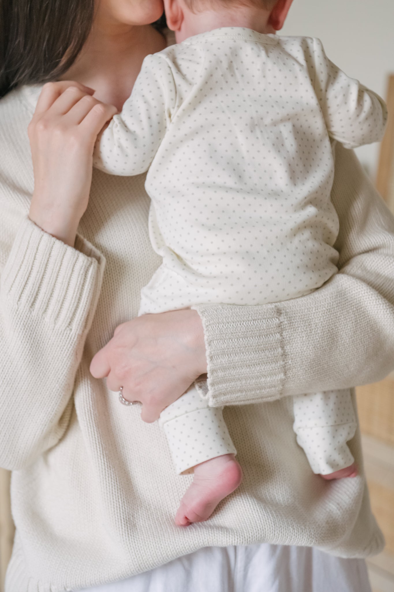 Kimono Romper - Pin Dot Pebble