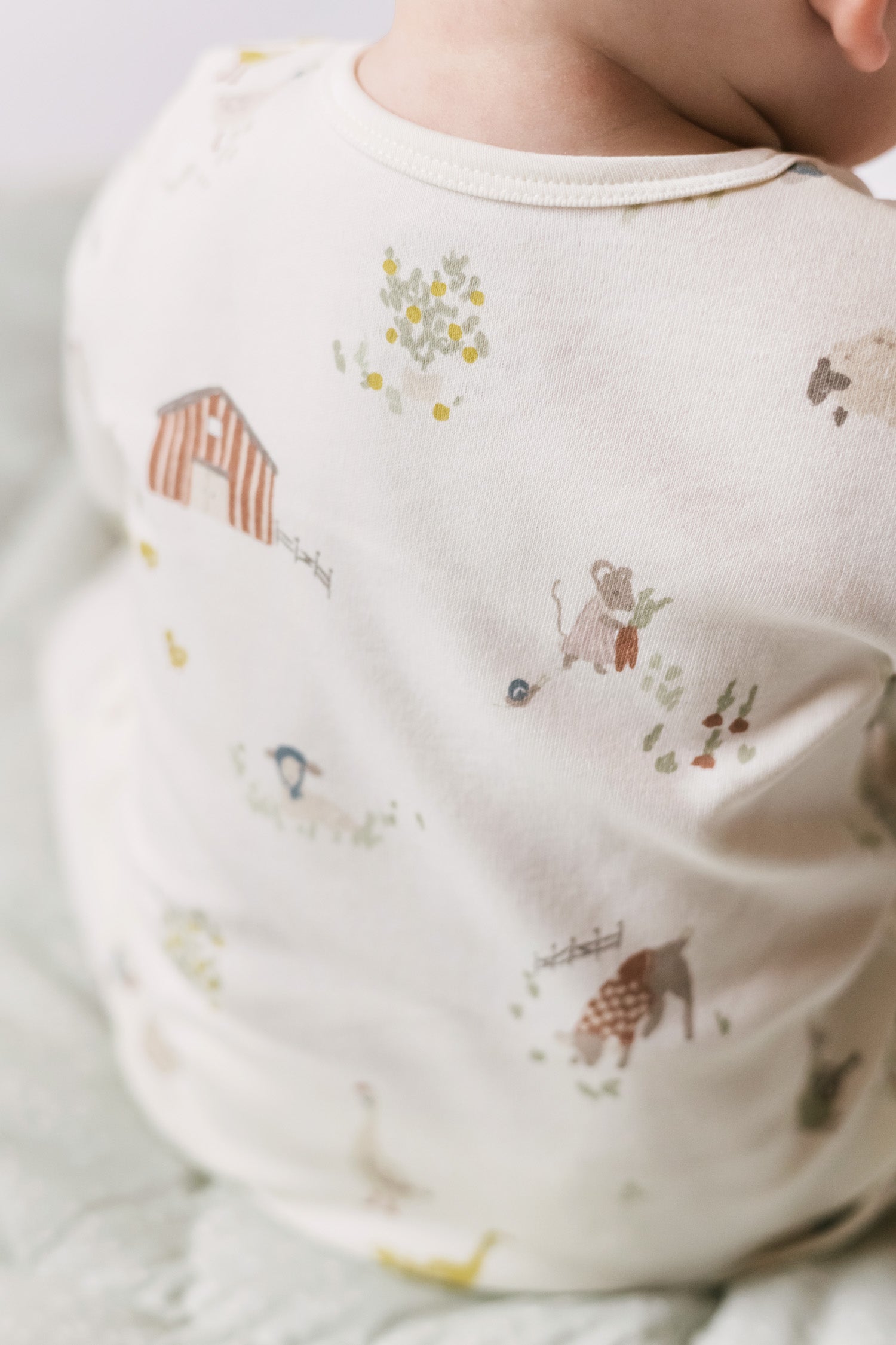 Placket Romper - On the Farm