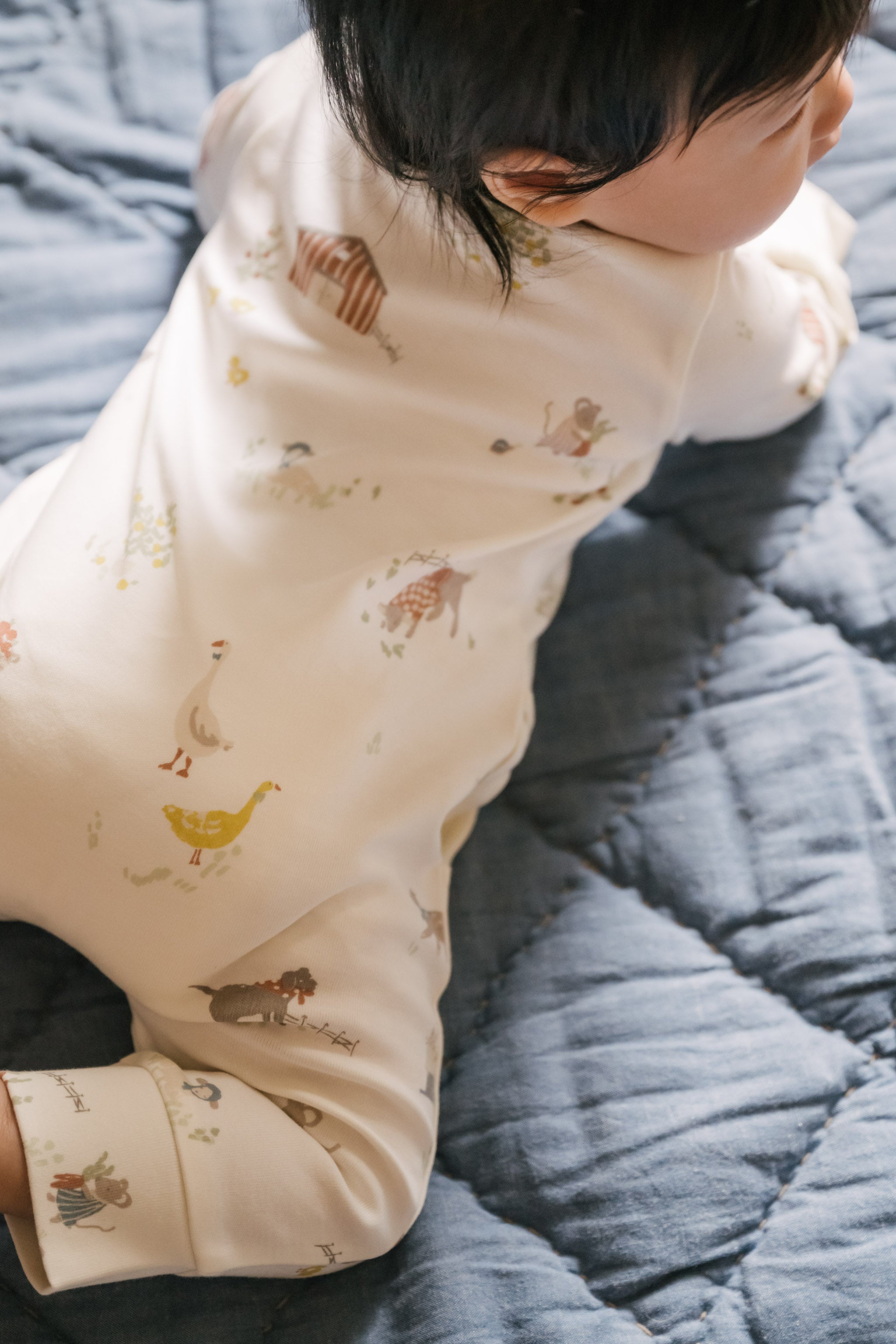 Placket Romper - On the Farm