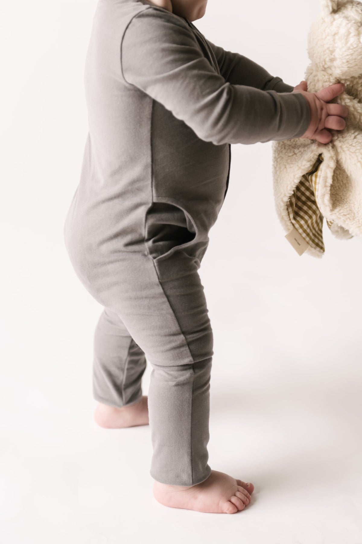 baby essentials romper charcoal