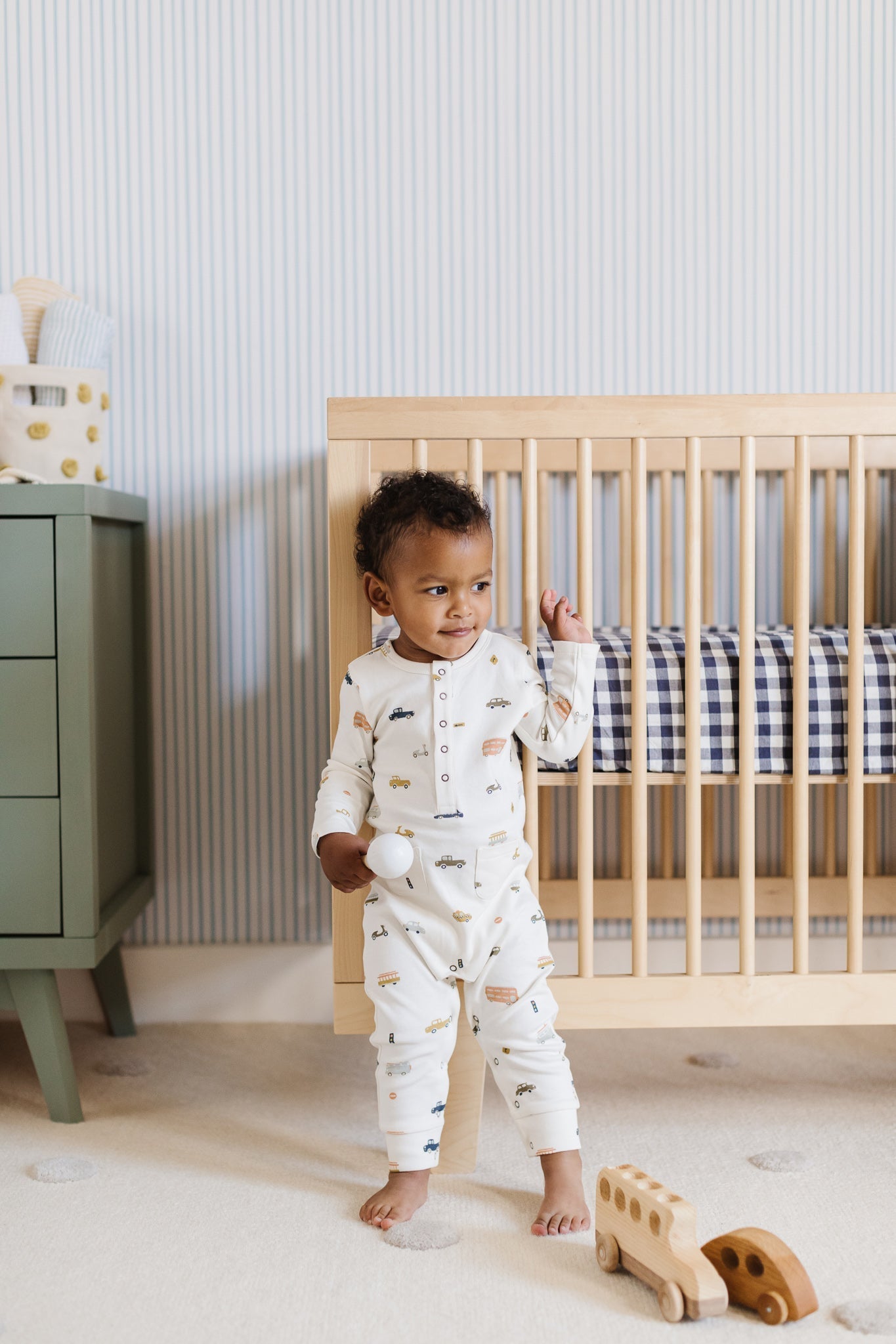 Henley Patch Pocket Romper - Rush Hour