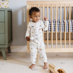 Henley Patch Pocket Romper - Rush Hour