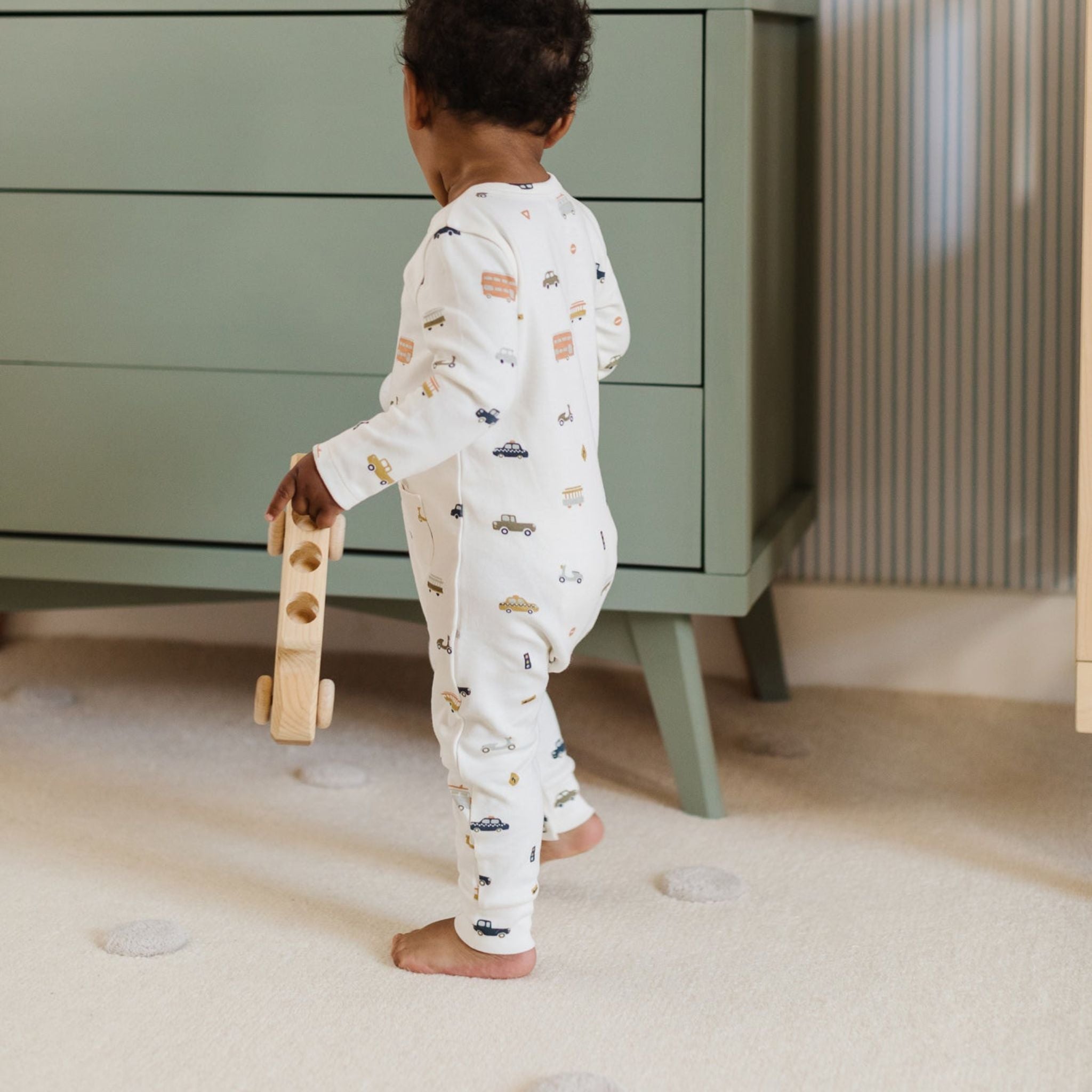 Henley Patch Pocket Romper - Rush Hour