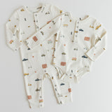 Henley Patch Pocket Romper - Rush Hour