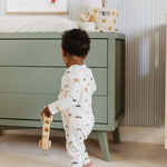 Henley Patch Pocket Romper - Rush Hour