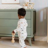 Henley Patch Pocket Romper - Rush Hour