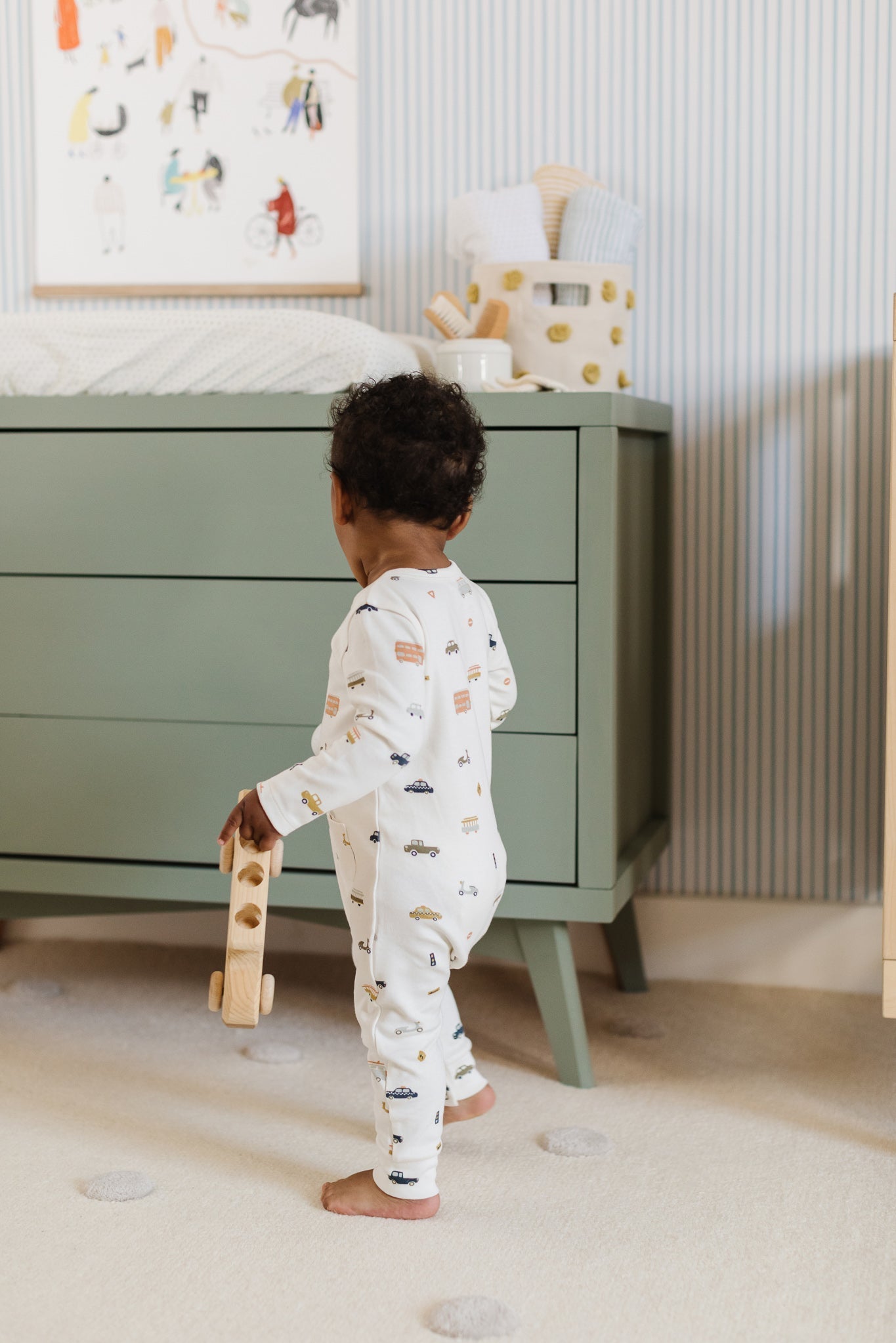 Henley Patch Pocket Romper - Rush Hour