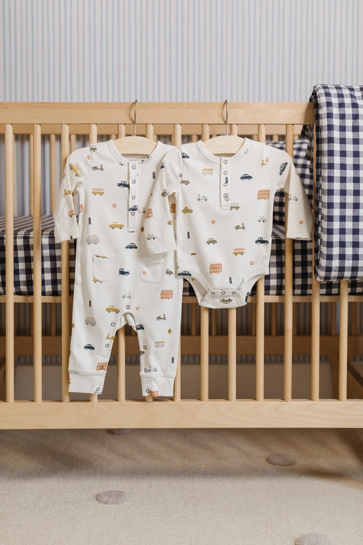 baby henley patch pocket romper rush hour