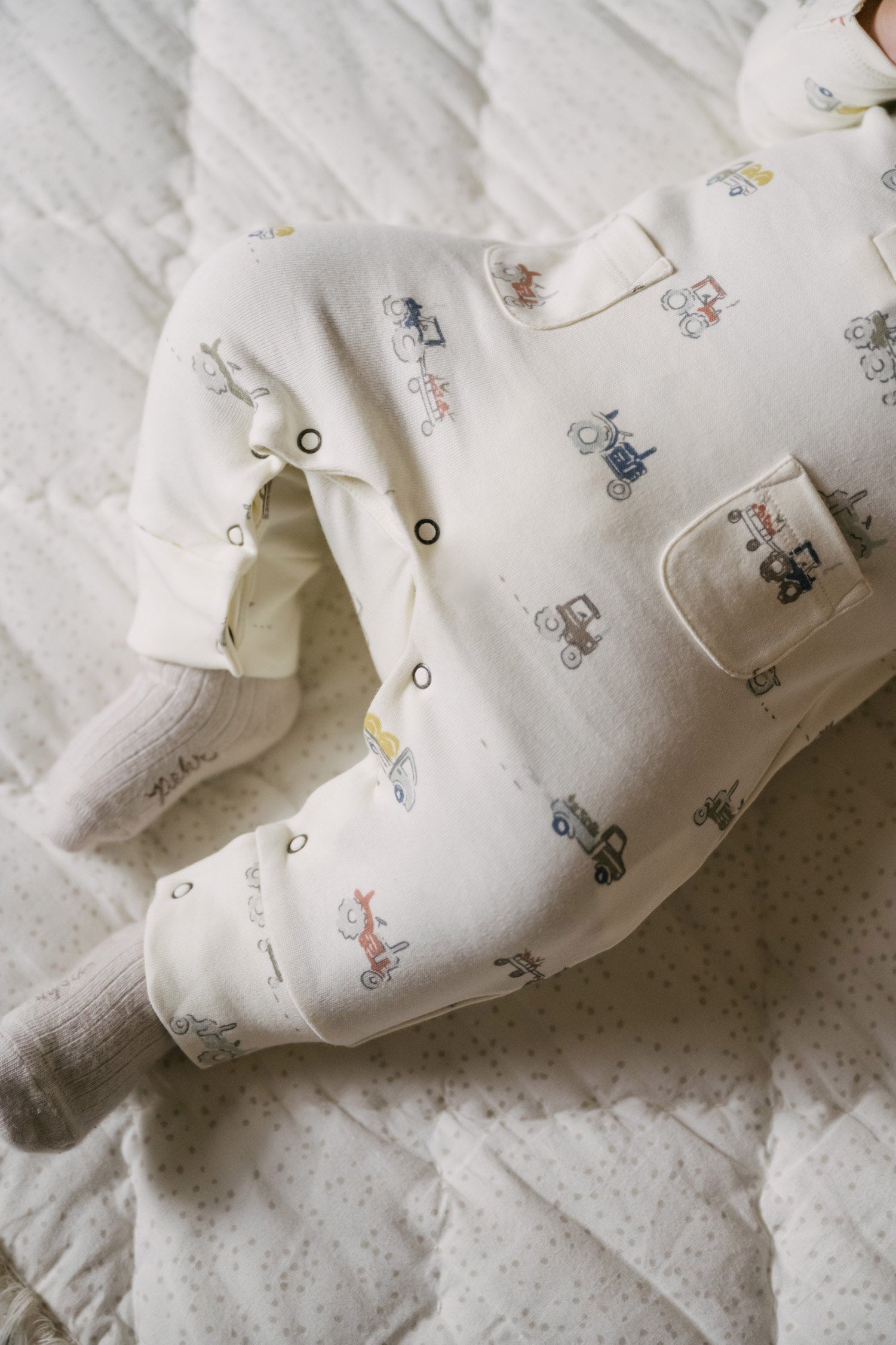 Henley Patch Pocket Romper - Field Work