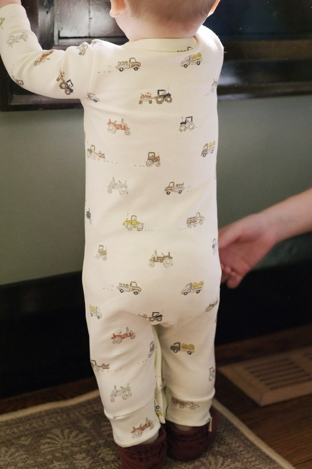 Henley Patch Pocket Romper - Field Work