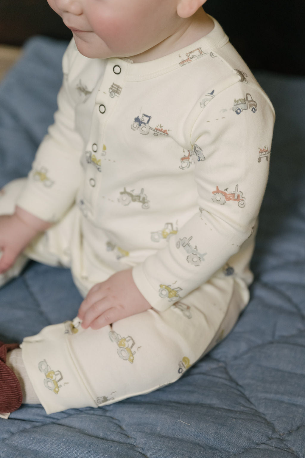 Henley Patch Pocket Romper - Field Work