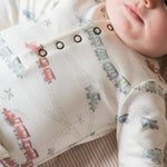 Henley Patch Pocket Romper - Locomotive