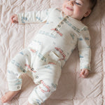 Henley Patch Pocket Romper - Locomotive