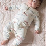 Henley Patch Pocket Romper - Locomotive