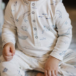 Henley Patch Pocket Romper - Life Aquatic