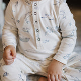 Henley Patch Pocket Romper - Life Aquatic