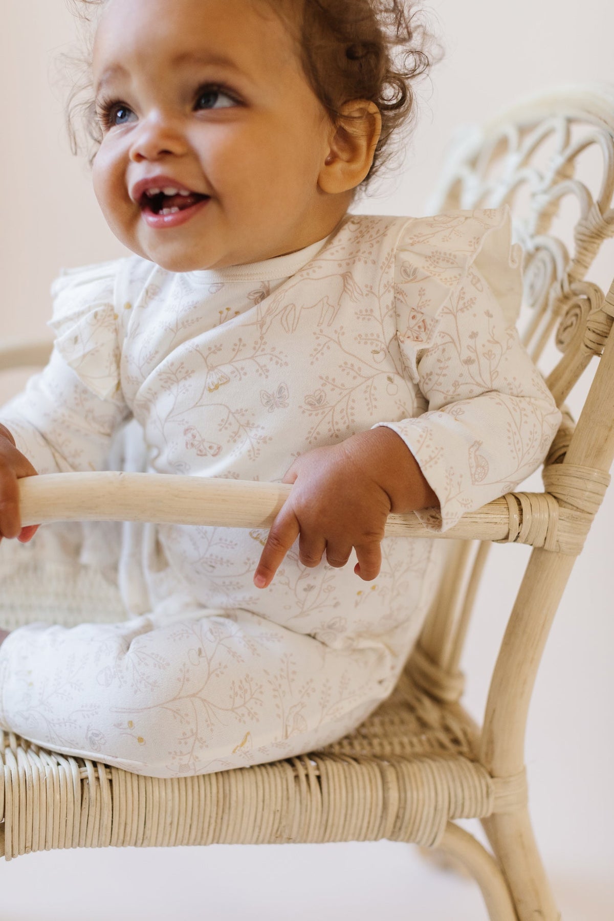 baby ruffle romper secret garden