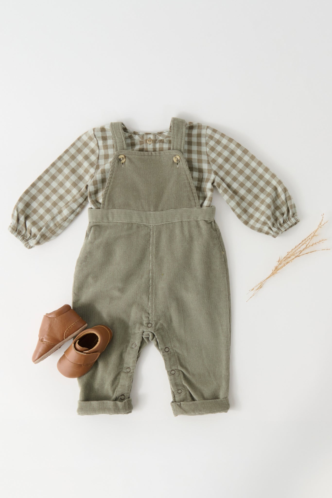 Corduroy Overall - Sage