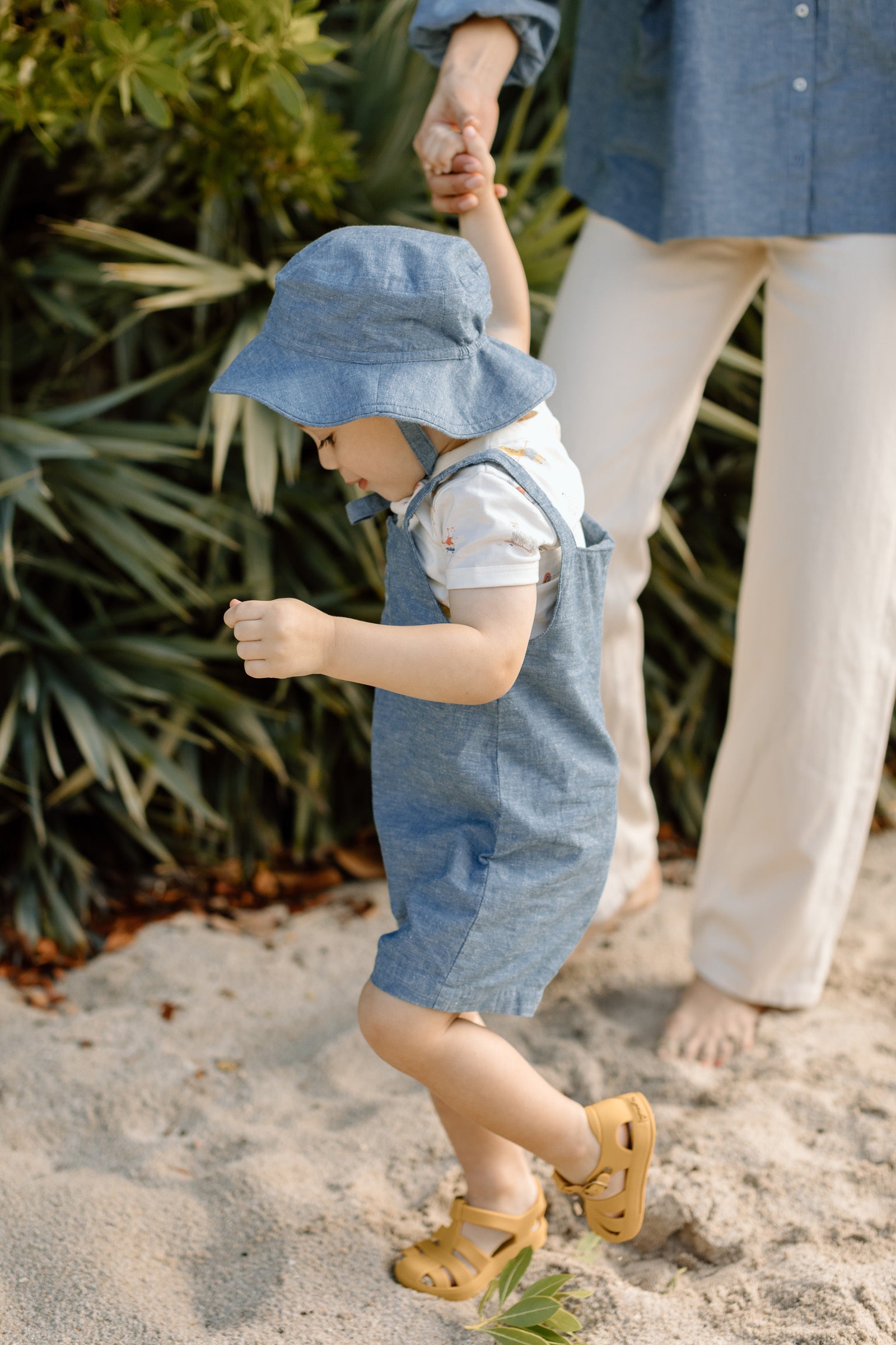 Short Romper - Chambray