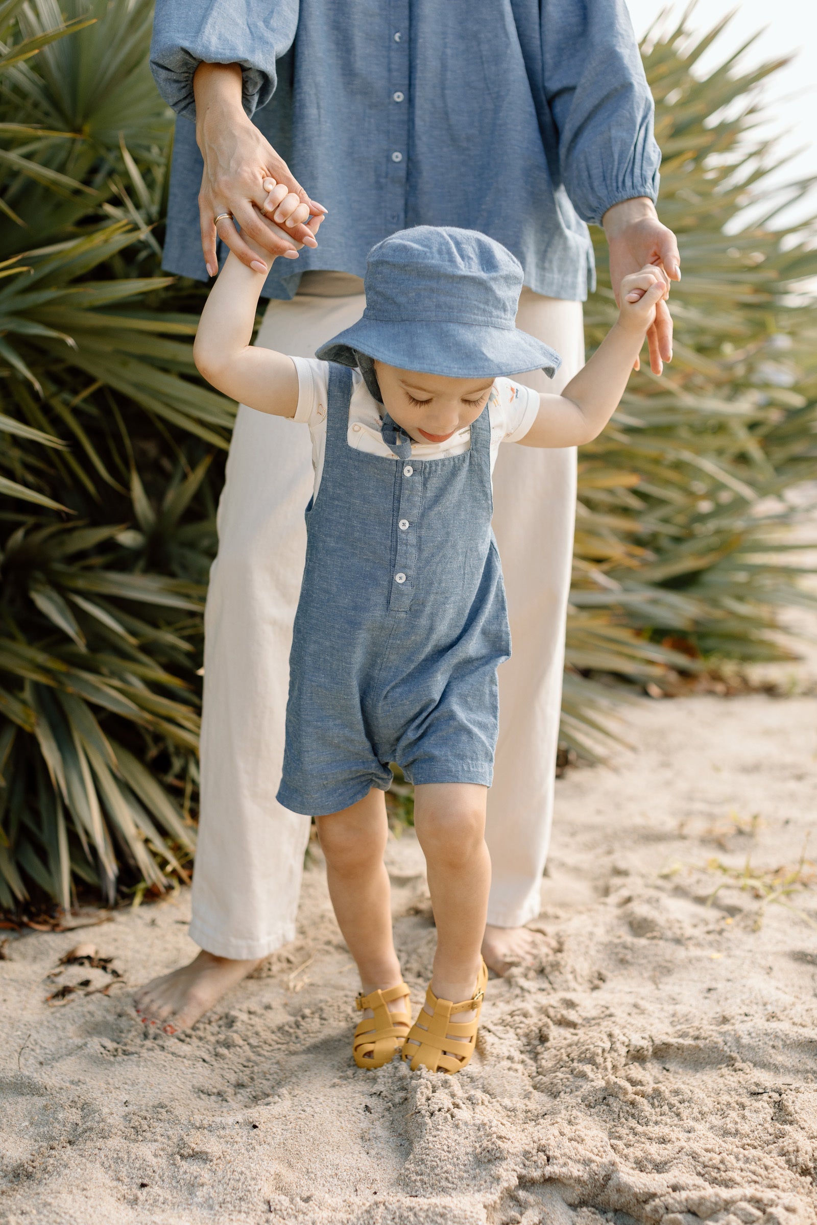 Short Romper - Chambray