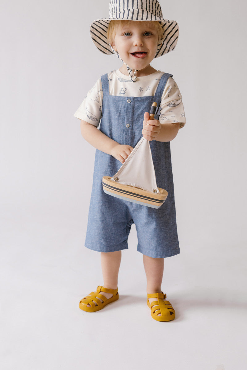 Short Romper - Chambray