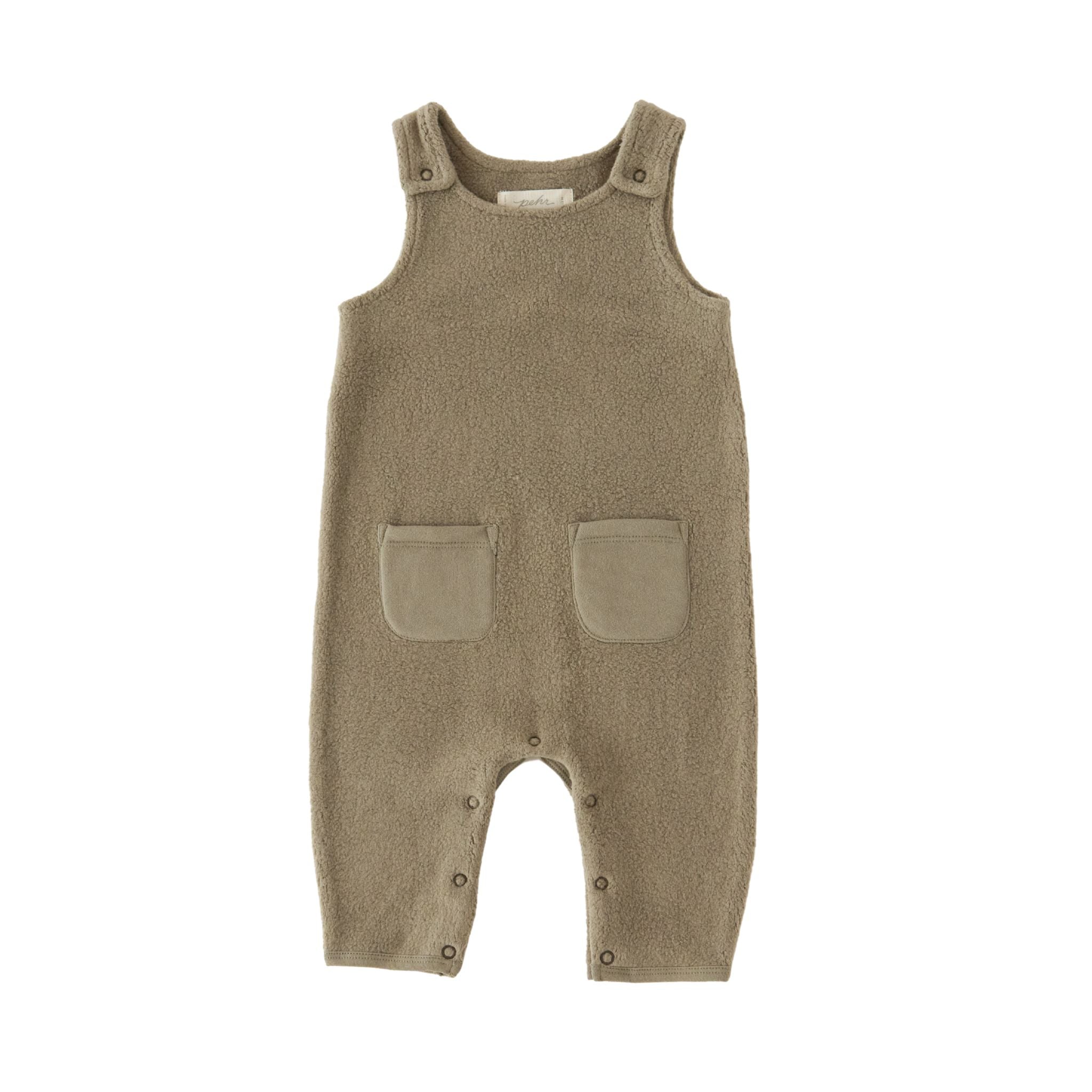 teddy fleece overall moss in greens pattern