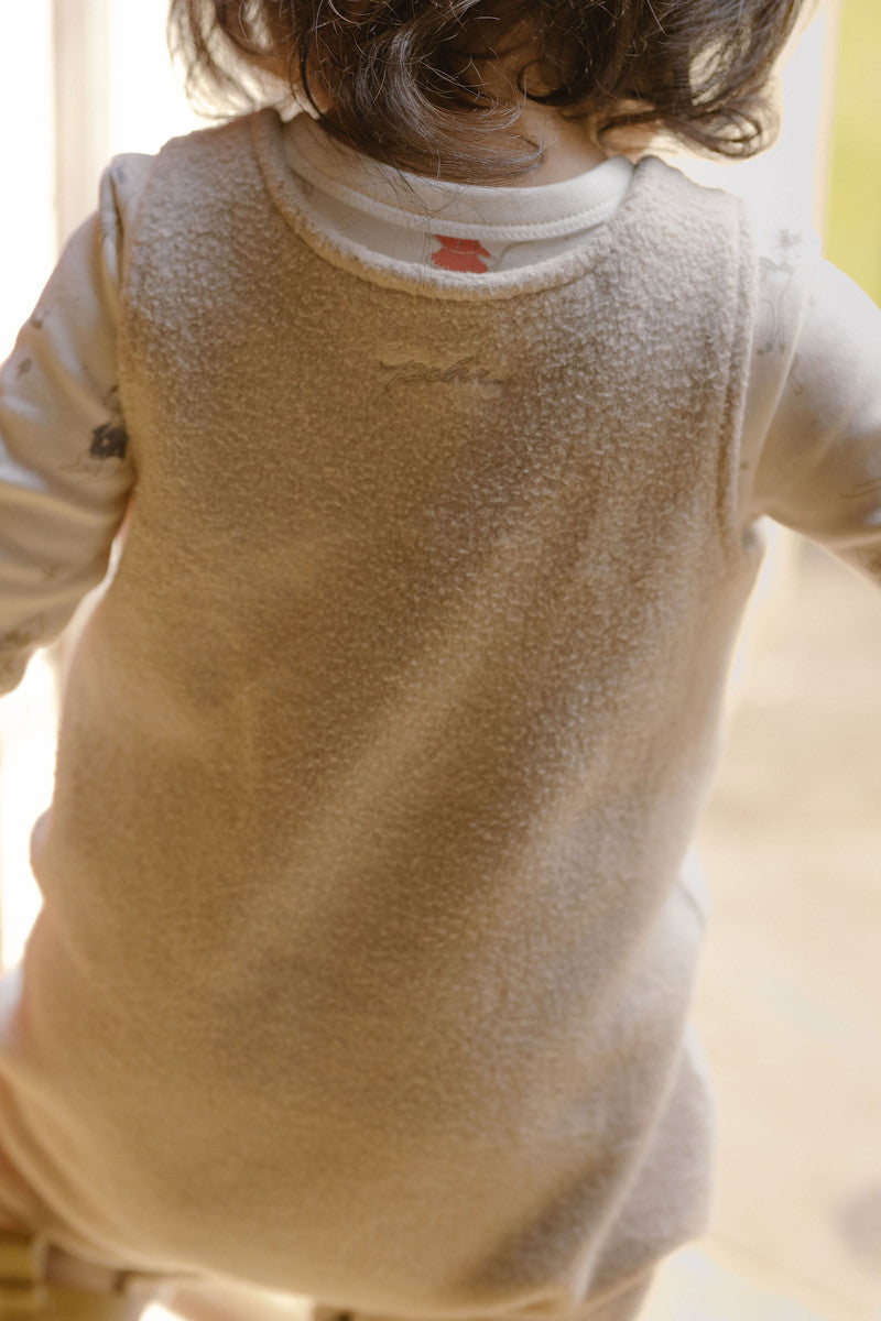 teddy fleece overall stone