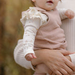 Teddy Fleece Overall - Rose Pink