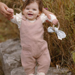 Teddy Fleece Overall - Rose Pink