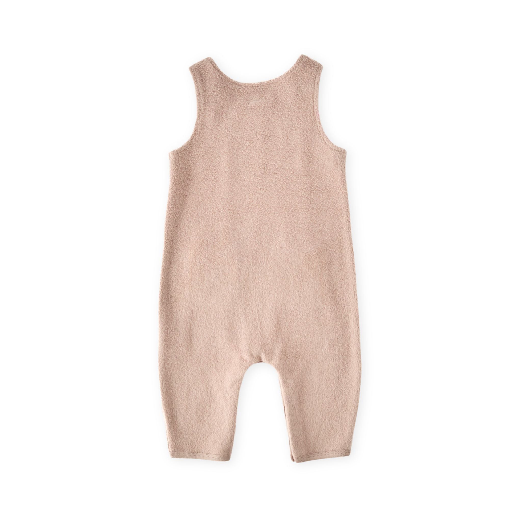 Teddy Fleece Overall - Rose Pink