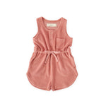 Classic Terry Drawstring Romper - Shell