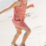 Classic Terry Drawstring Romper - Shell