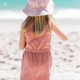 Classic Terry Drawstring Romper - Shell